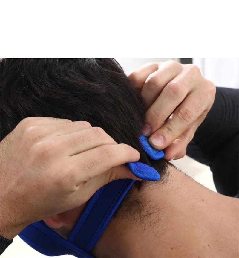 Belro snoring guard for sleep aid, showing the mouthpiece and adjustable straps designed to reduce snoring and improve sleep quality.