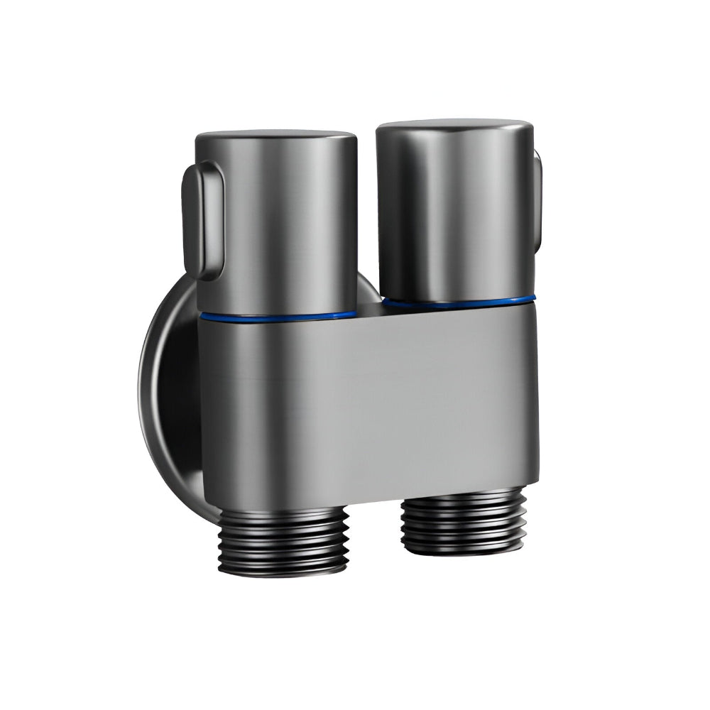 Belro revolutionary toilet shower faucet installed in bathroom, showcasing sleek design and durable hardware for easy cleaning.