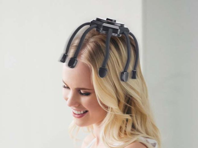 Belro octopus-shaped head massager with multiple flexible arms for relaxing scalp massage and personal care.