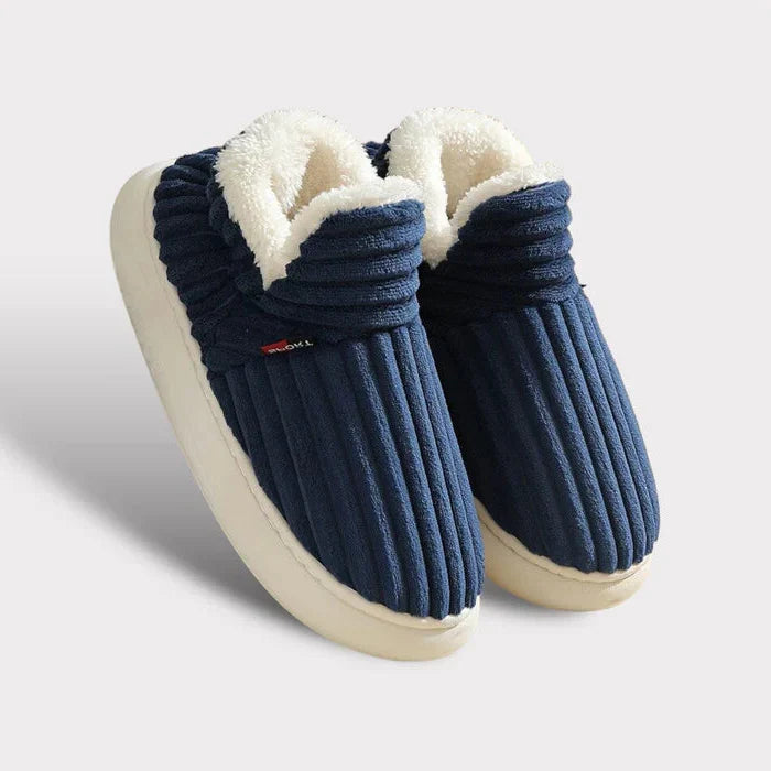 Belro Cozy Ultra-Comfort Slippers with plush lining and slip-on design, perfect for indoor footwear and relaxing at home
