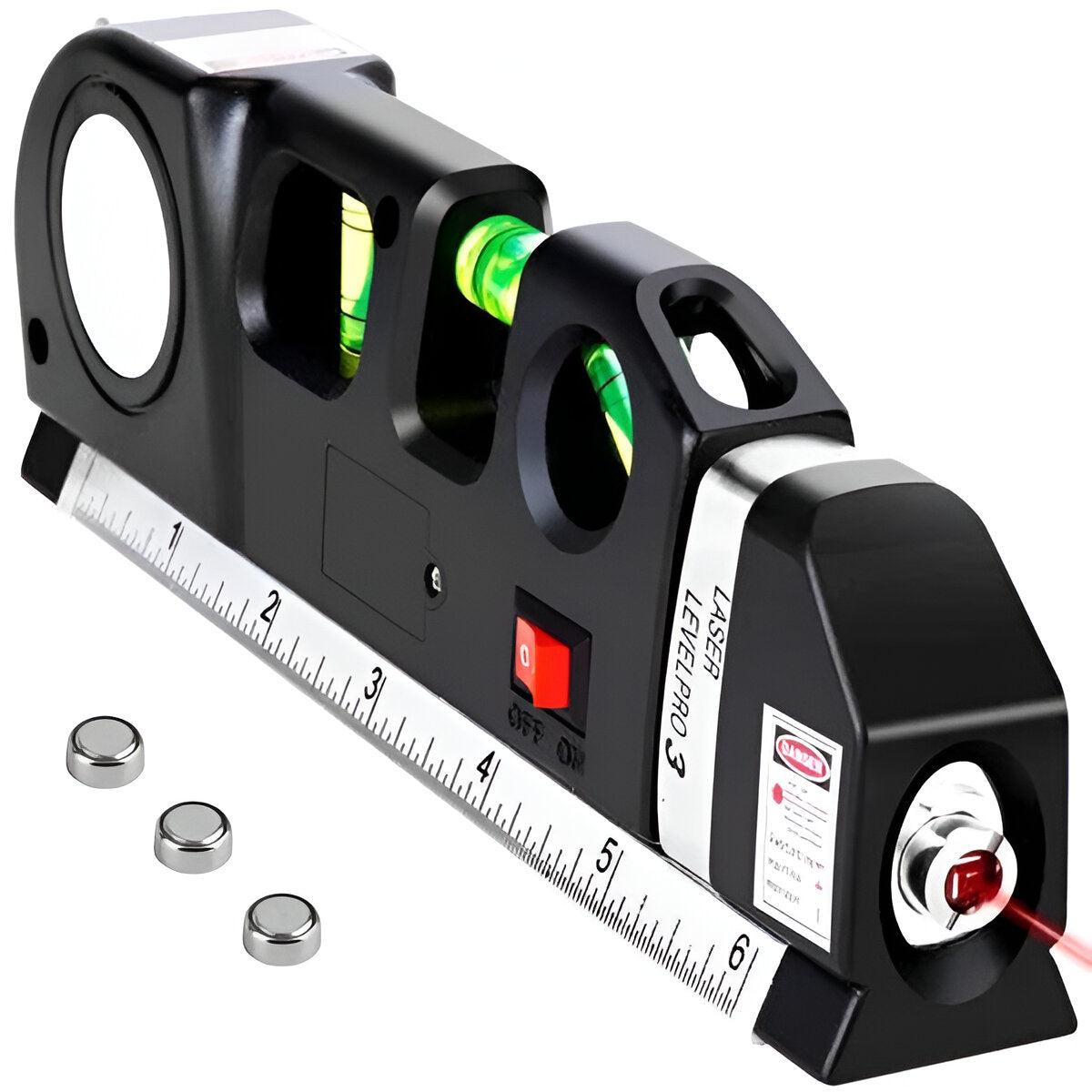 Belro multifunction laser measurer displaying digital measurements on a handheld device, used for precise distance and area measurements.