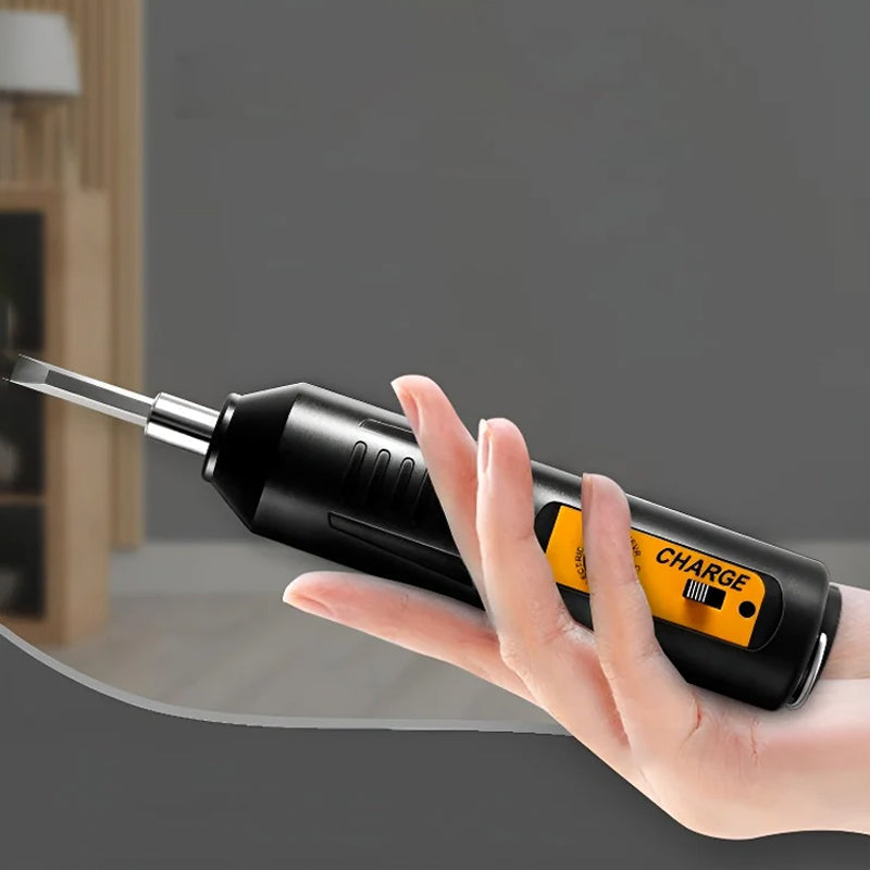 Belro portable electric screwdriver set with multiple screwdriver bits, compact hand tools for quick and easy screw driving tasks.
