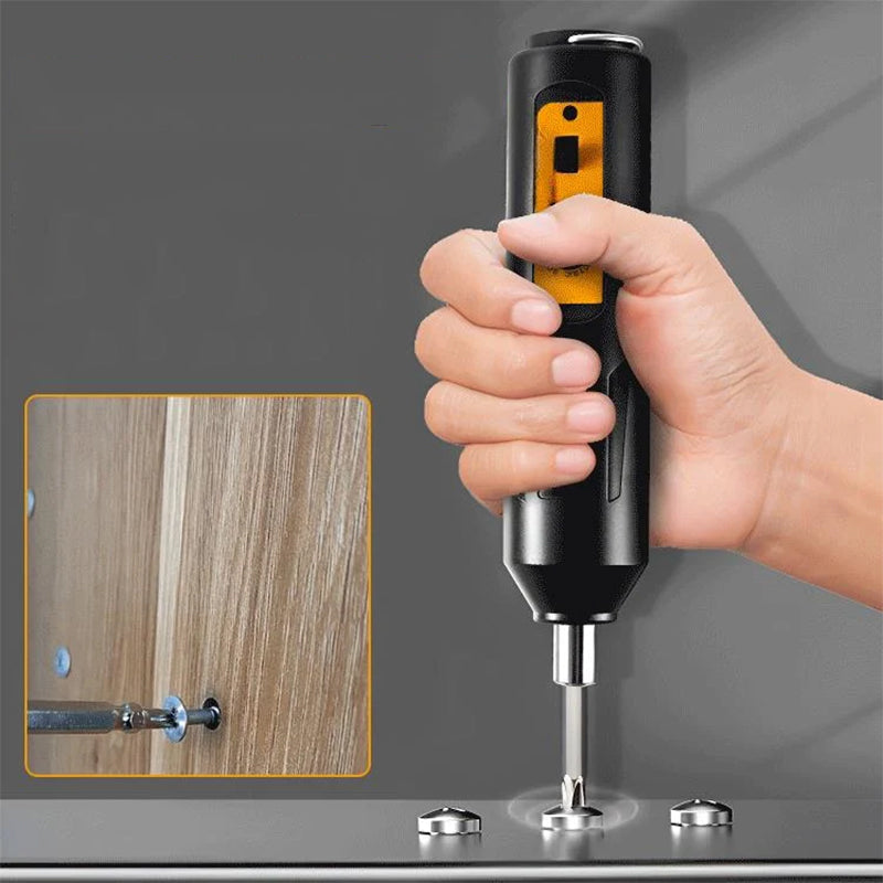 Belro portable electric screwdriver set with multiple screwdriver bits and ergonomic handle, ideal for quick repairs and DIY projects.