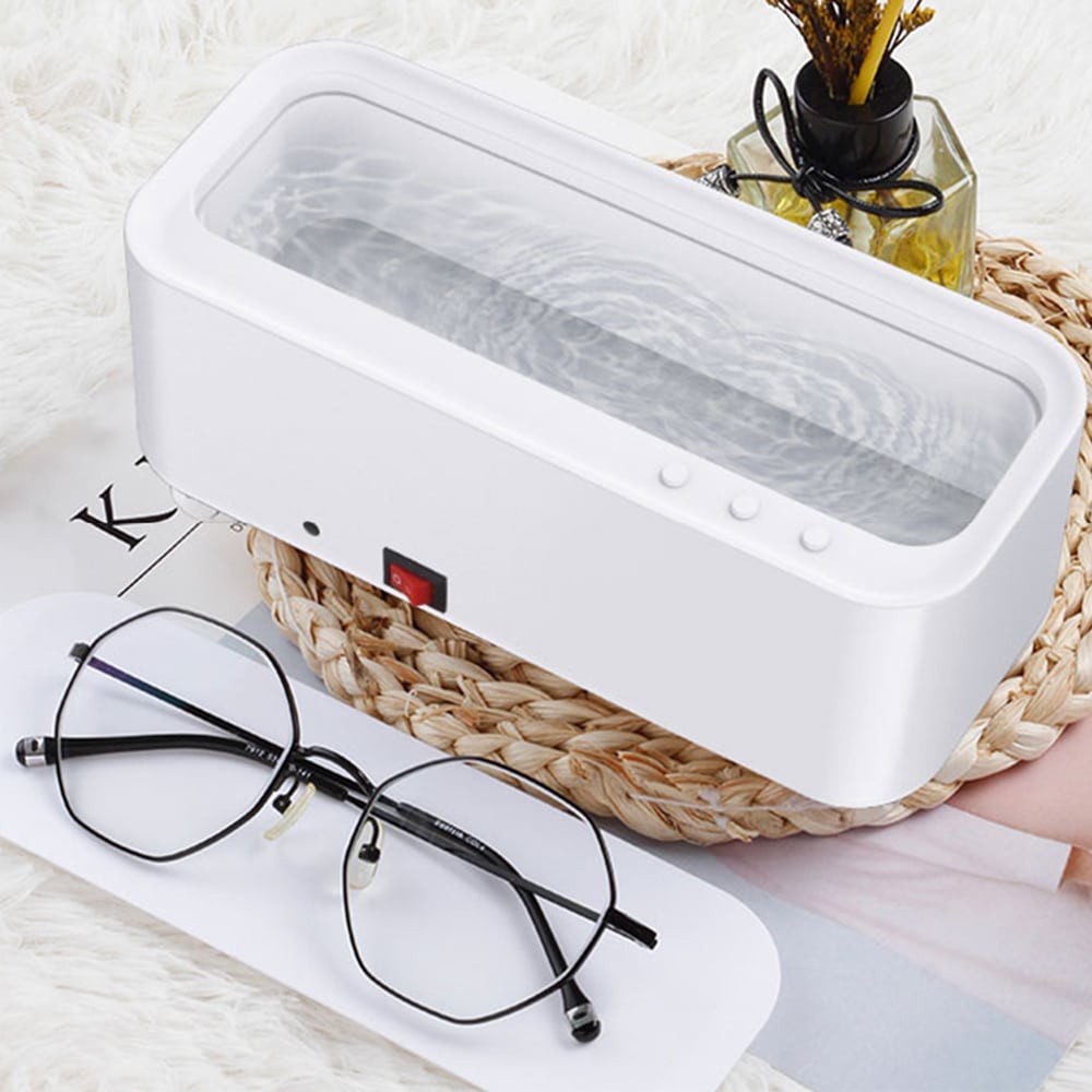 Belro high-frequency USB ultrasonic cleaner for home and outdoor use, compact device with digital controls and cleaning tank