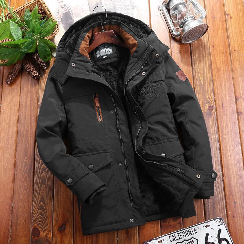 Belro multi-pocket padded fleece jacket showing front view with multiple pockets and soft fleece material
