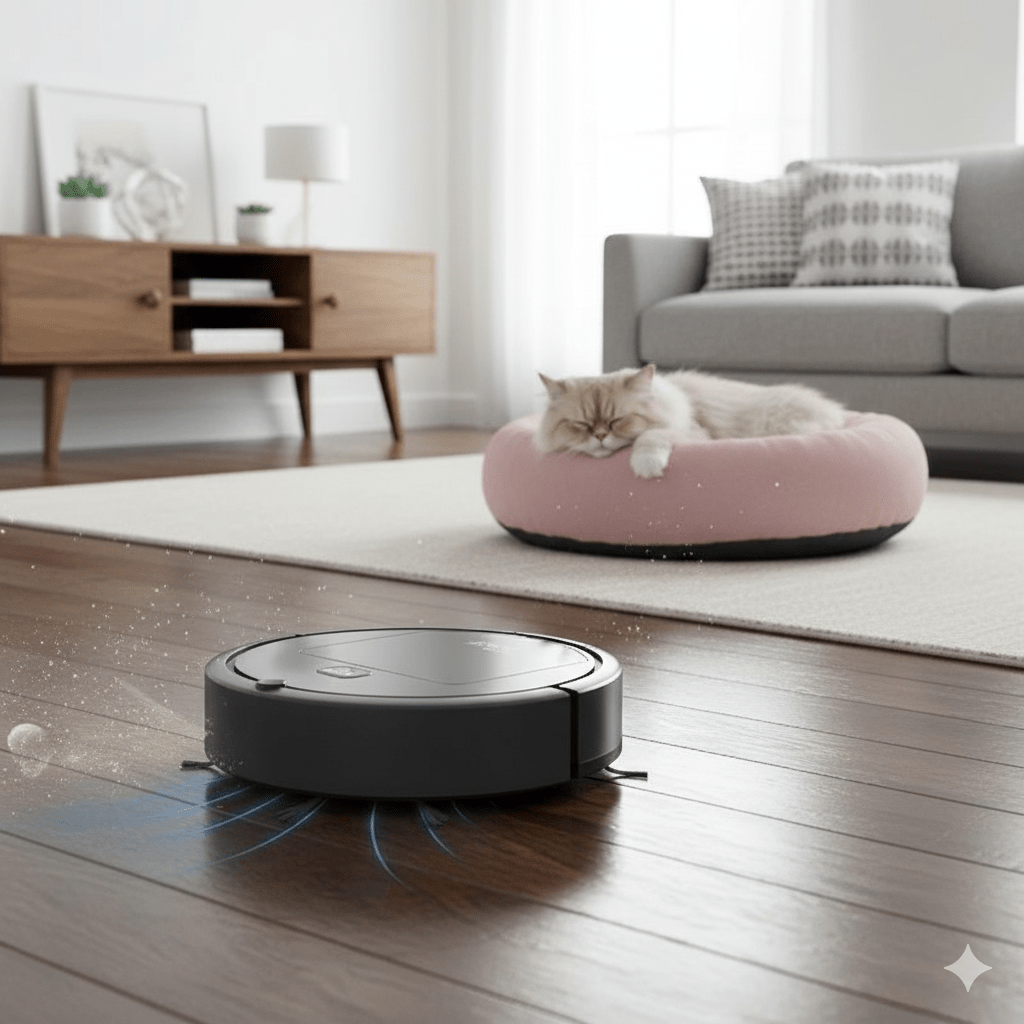 Belro smart robot vacuum cleaner with ultra-quiet operation and HEPA filtration for efficient home cleaning.