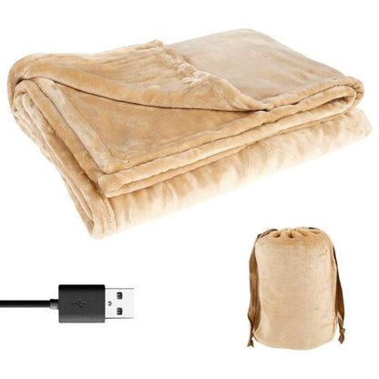 Belro cordless electric heated blanket spread on a bed, showing its soft fabric and control panel for adjustable heat settings.