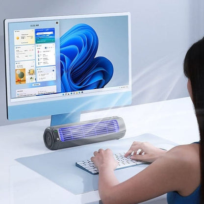 Belro silent portable air cooler for outdoor use, compact and energy-efficient home and garden cooling appliance.