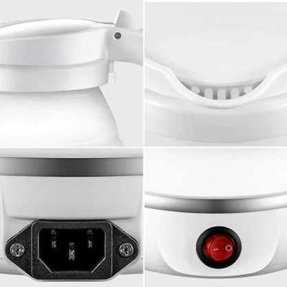 Belro foldable travel electric kettle with compact design and foldable handle for easy portability, suitable for travel use.