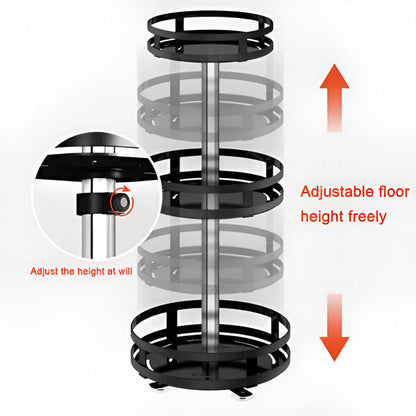 Belro 3-Tier Swivel Metal Organizer for home and office desks, featuring rotating compartments for efficient storage.