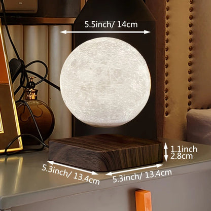 Belro floating moon lamp emits a soft glow, showcasing its realistic lunar surface design, perfect for night lighting.