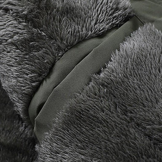 Belro multi-pocket padded fleece jacket with multiple pockets and a warm, soft fleece exterior for cold weather.