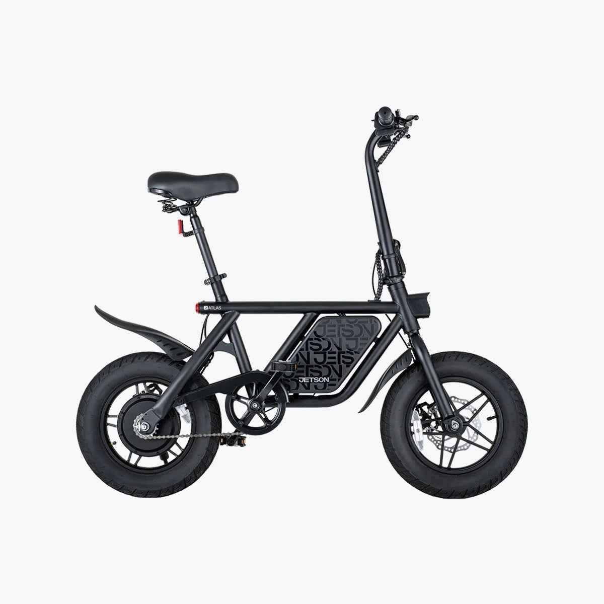 Casavibeo Jetson Atlas fat tire electric bike in black, showing sturdy frame, fat tires, and sleek handlebars.