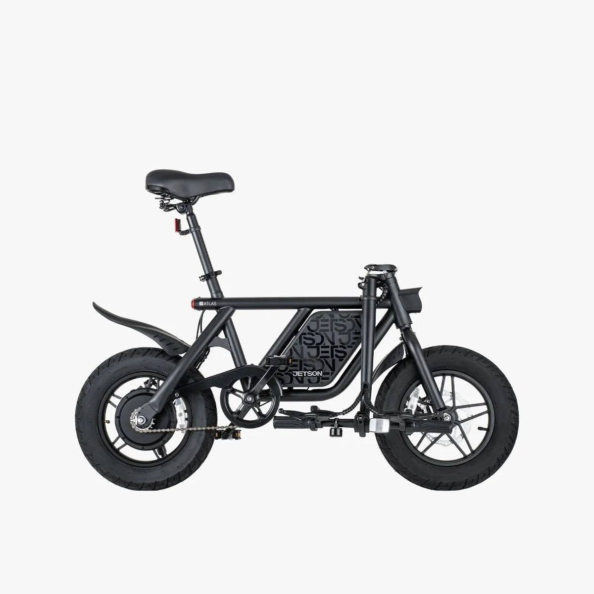 Casavibeo Jetson Atlas fat tire electric bike in black, showing its sturdy frame, fat tires, and sleek design for off-road riding.
