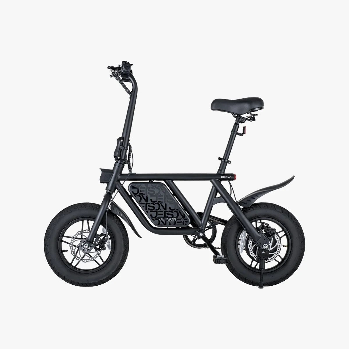 Black Casavibeo Jetson Atlas fat tire electric bike with sturdy frame and large tires, perfect for off-road and urban riding.