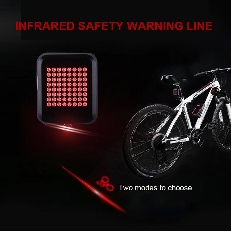 Belro intelligent LED bicycle blinkers worn on men's clothing, featuring bright, adjustable LED lights for safety and visibility.