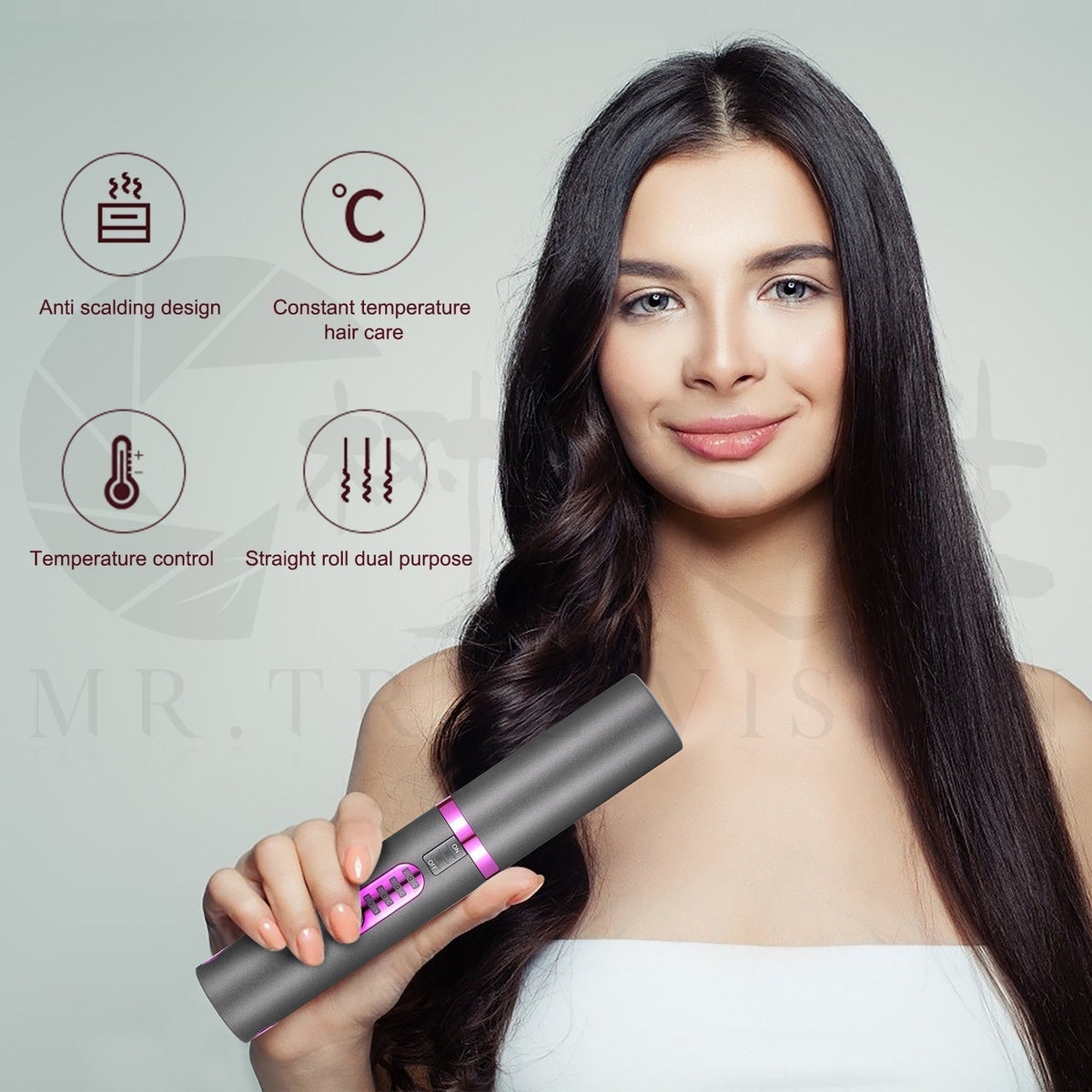 Belro USB charging mini wireless travel hair iron for styling, compact design for easy portability in health and beauty hair care.