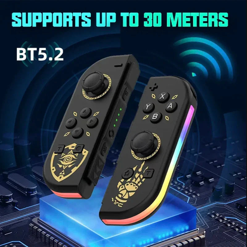 Belro Switch Wireless Controller for Nintendo Switch, black, showing buttons and ergonomic design, electronic gaming accessory