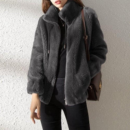 Belro high collar fur down jacket with puffy insulation and a stylish design, perfect for cold weather.