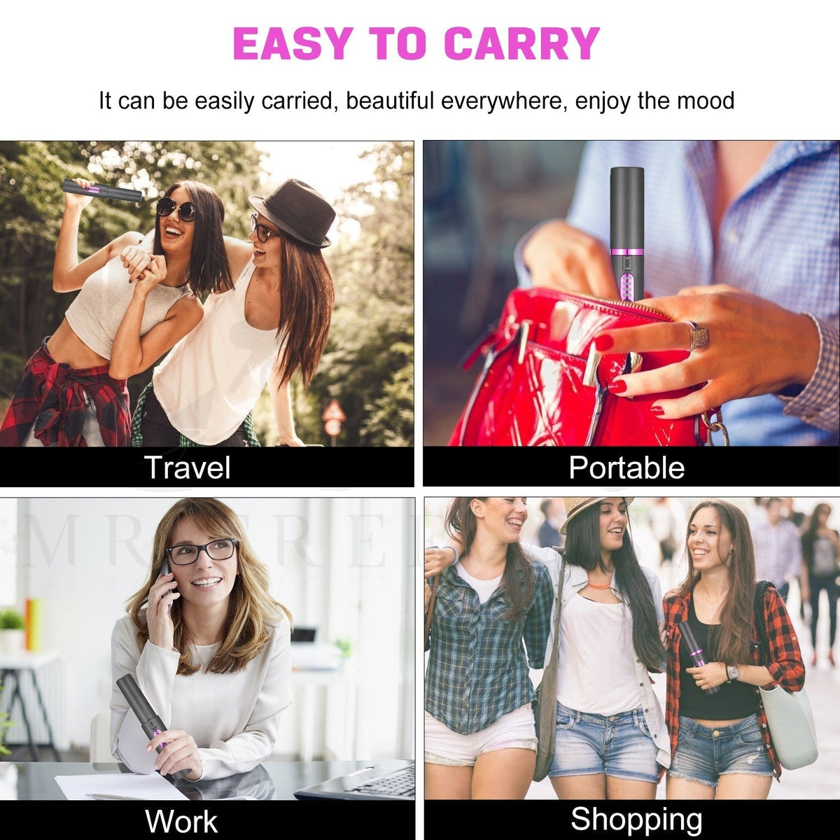 Mini wireless travel hair iron by Belro with USB charging, compact design for convenient hair styling on the go.