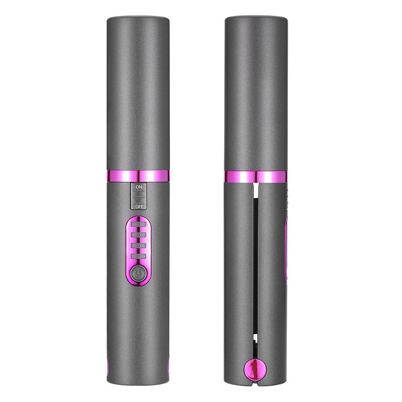 Mini wireless travel hair iron by Belro with USB charging, compact design for portable hair styling and straightening.