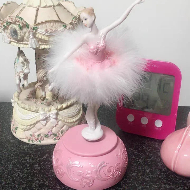 Belro Ballerina Music Box in a home decor setting, featuring a graceful ballerina figure with intricate details.