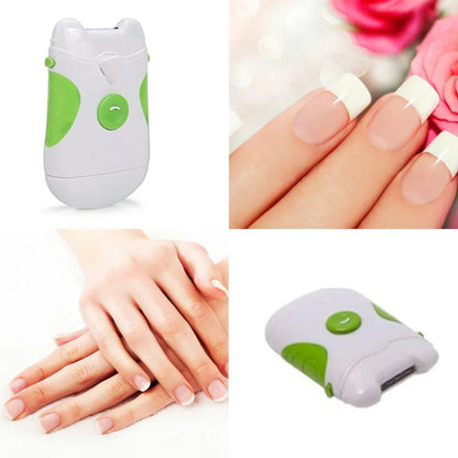 Belro electric nail clipper with LED light, showing ergonomic design and precision blade for safe, easy nail trimming.