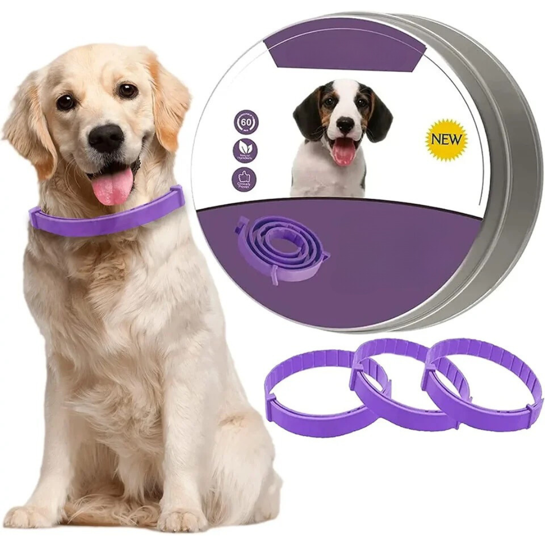Belro Pheromone Calming Collar for pets, showing a close-up of the collar designed to reduce anxiety in dogs or cats.
