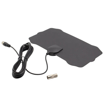 Belro indoor satellite HDTV antenna mounted on a wall for clear over-the-air TV reception, compact and easy to install.