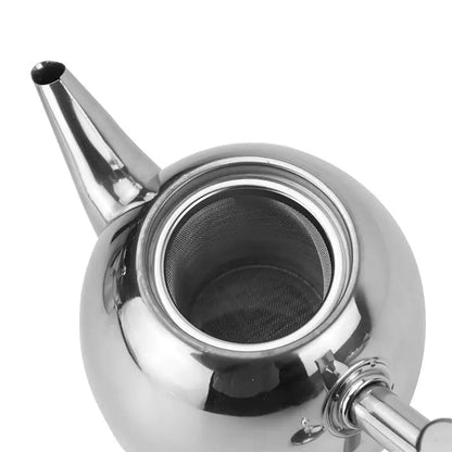 Elegant stainless steel teapot by Belro with a sleek design, perfect for kitchen and dining use.