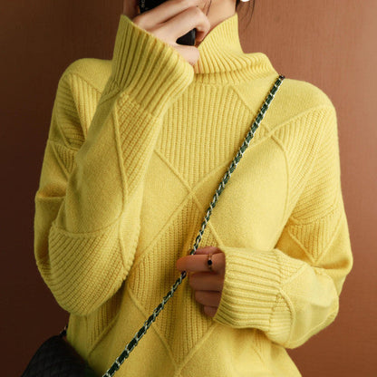 Belro plain cashmere roll neck sweater, showcasing soft fabric and classic fit in a close-up view.