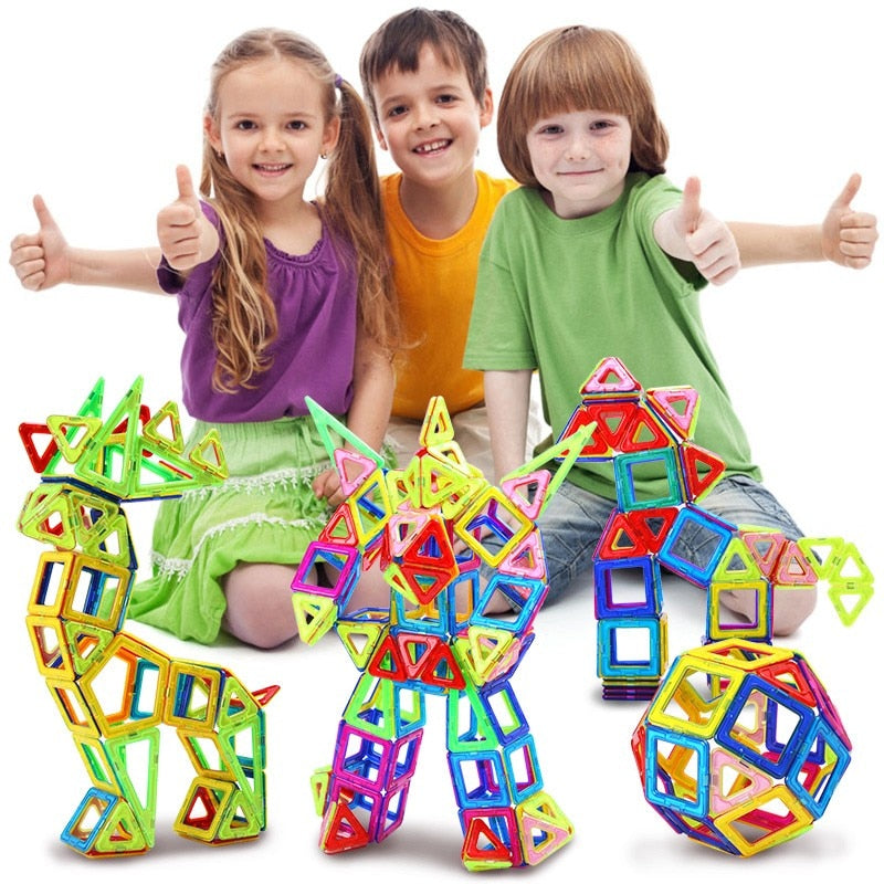 Belro Toy Mini Magnetic Building Blocks for Kids, colorful plastic construction set for creative play and STEM learning.