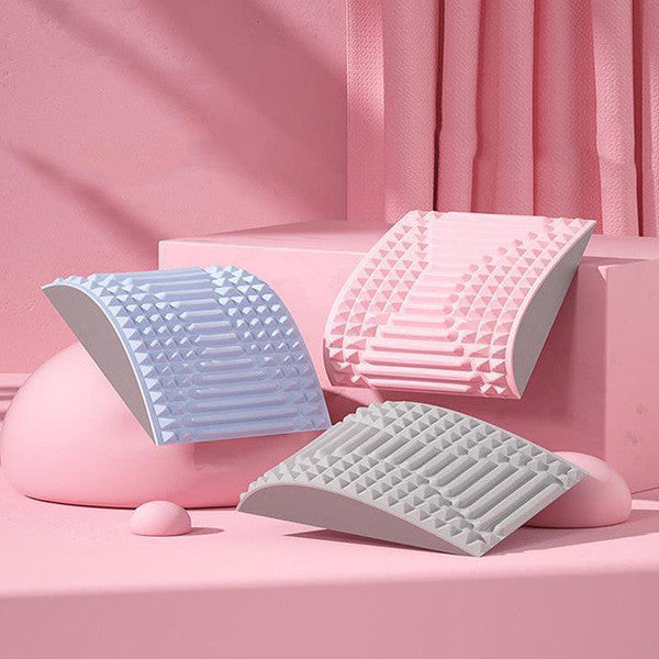 Belro lumbar cushion for back support, ergonomic design, soft fabric cover, ideal for lumbar pain relief and improved posture.