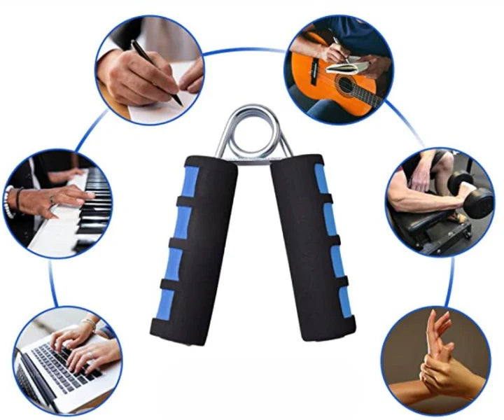 Belro Strong Grip hand trainer for men, used for fitness and relaxation, with textured grip and adjustable tension.