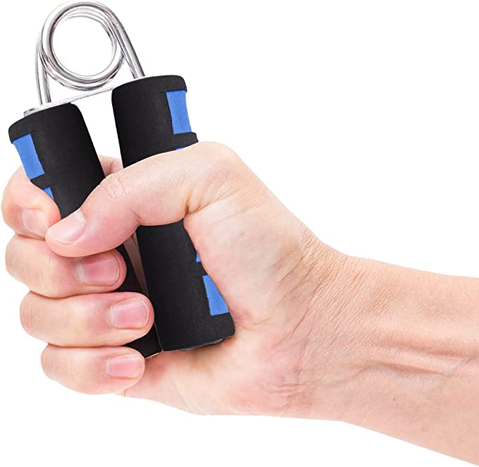 Belro Strong Grip hand trainer for men, used for fitness and relaxation, featuring textured grips and adjustable resistance.