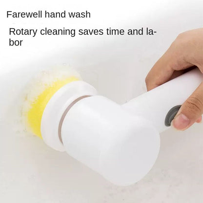 Belro cordless electric cleaning brush for kitchen and bathroom, multifunctional home and garden cleaning tool with detachable heads.