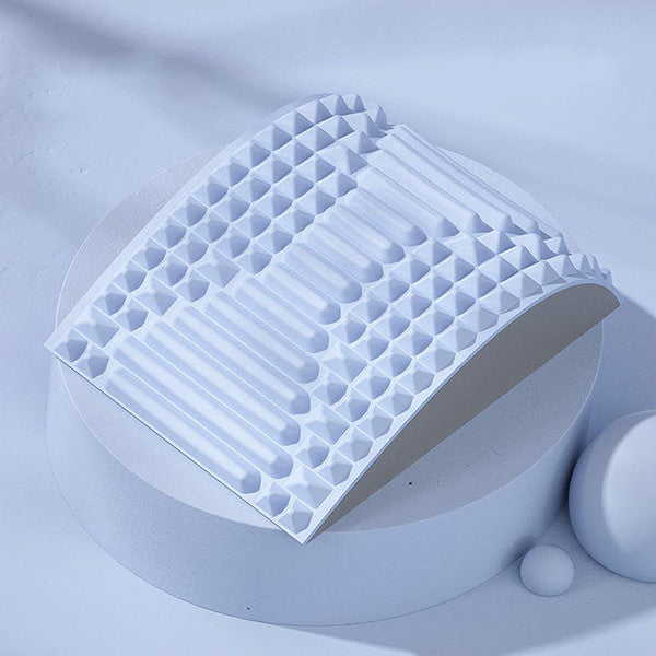 Belro lumbar cushion for back support, soft fabric cover, ergonomic design, ideal for pain relief and comfort.