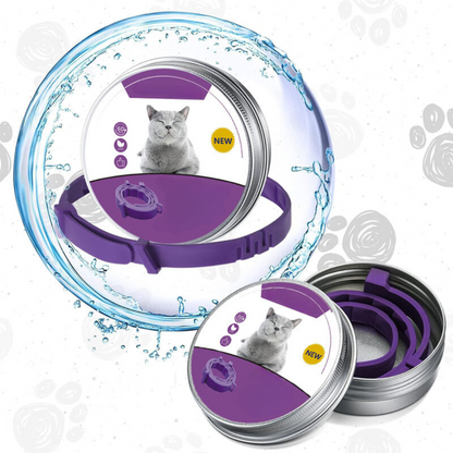 Belro Pheromone Calming Collar for pets, showing a close-up of the collar with a secure clasp and calming scent.