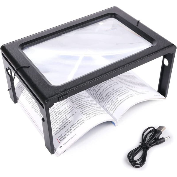 Belro reading magnifier for the elderly with a clear lens and ergonomic handle, designed for easy magnification of text.