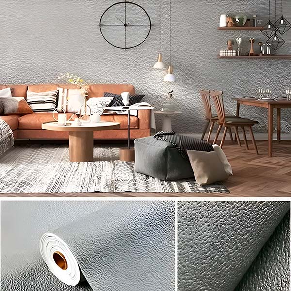 Belro self-adhesive textured wallpaper with a raised pattern, ideal for home decor and wall styling in modern interiors.