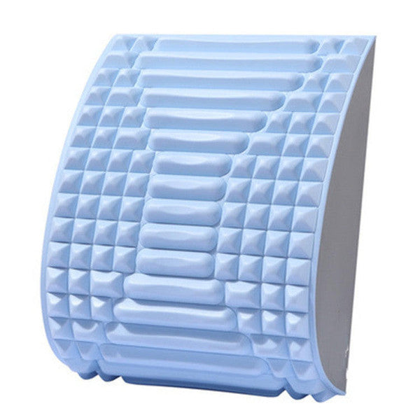 Belro lumbar cushion designed for back support, showing the ergonomic shape and soft fabric cover for health and comfort.
