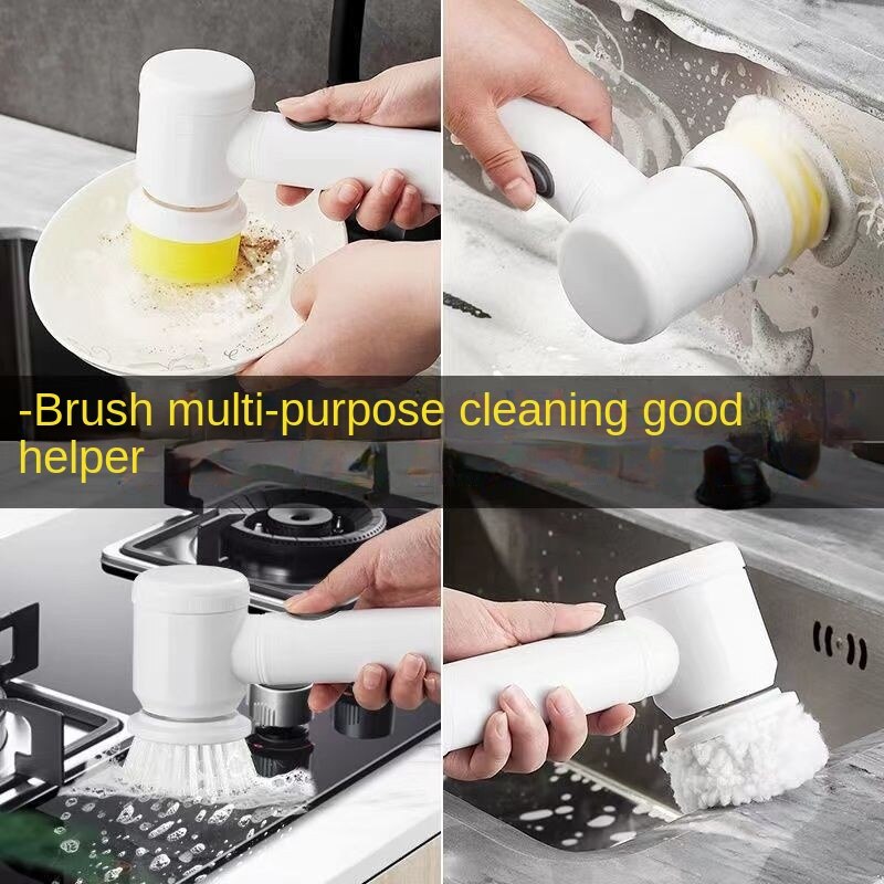 Belro cordless electric cleaning brush for kitchen and bathroom, versatile home and garden cleaning tool with multiple brush heads.