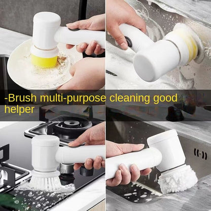 Belro cordless electric cleaning brush for kitchen and bathroom, versatile home and garden cleaning tool with multiple brush heads.
