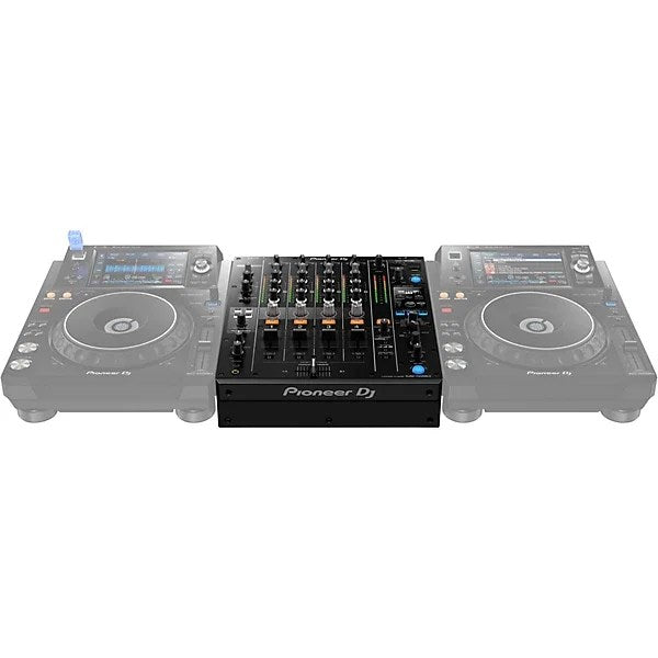 Casavibeo Pioneer DJ DJM-750MK2 4-channel DJ mixer with effects and rekordbox, showing the mixer’s controls and interface.