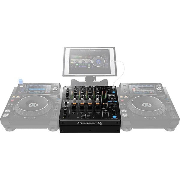 Casavibeo Pioneer DJ DJM-750MK2 4-channel DJ mixer with effects and rekordbox, showing controls and colorful LED displays.