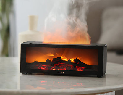 Belro Flame Diffuser Humidifier in sleek design, emitting gentle mist for health and beauty fragrance relaxation.