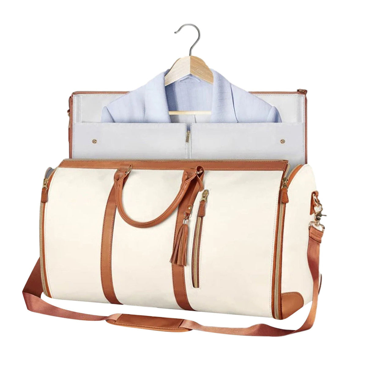 Belro travel bag with extra space, durable luggage with multiple compartments and sturdy handles for convenient travel.