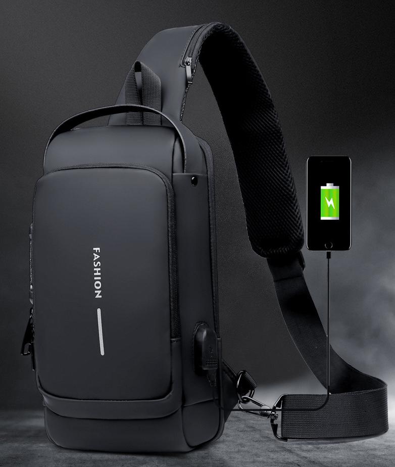 Belro carbon fiber anti-theft backpack with sleek black design, multiple compartments, and secure zipper closures.