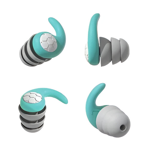 Belro silicone noise-canceling earplugs for sleep and travel, soft, reusable ear protection in a compact case.