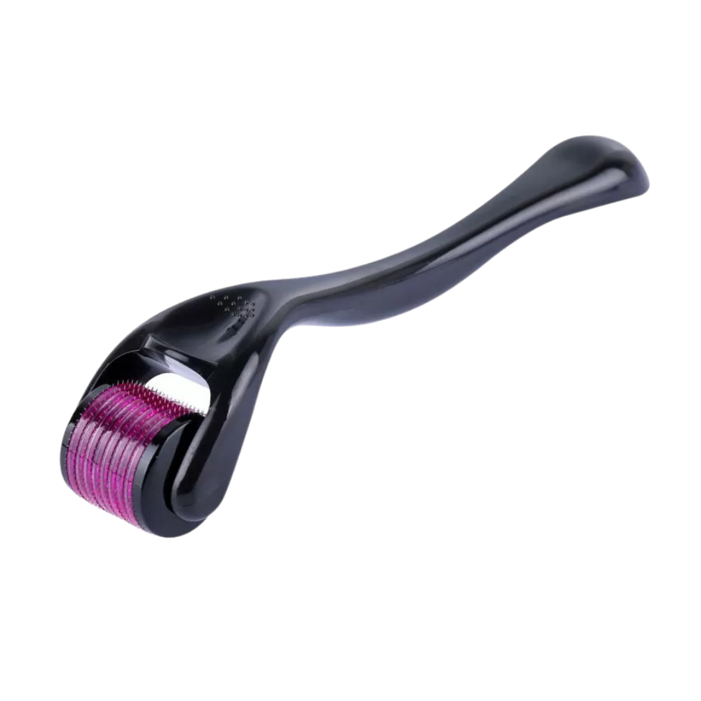 Belro dermal roller for hair and beard growth, featuring fine titanium needles for stimulating skin and promoting hair regeneration.